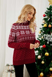 Christmas Snowflake Fair Isle Turtleneck Sweater - Flyclothing LLC