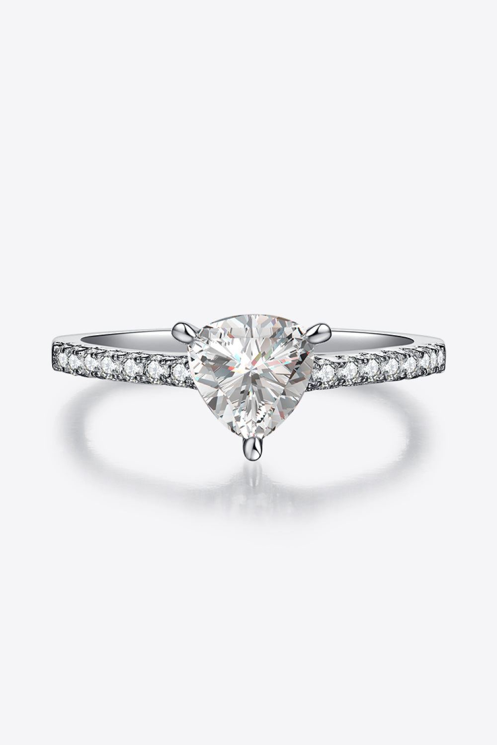 1 Carat Moissanite Triangle 925 Sterling Silver Ring - Flyclothing LLC