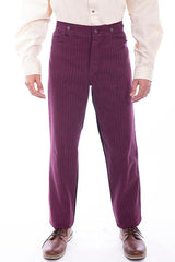 Scully BURGUNDY RAILSTRIPE W/CANVAS PANT - Flyclothing LLC