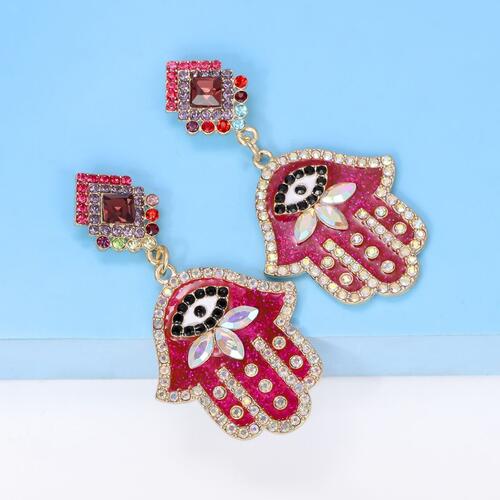 Alloy & Rhinestone Earrings - Flyclothing LLC