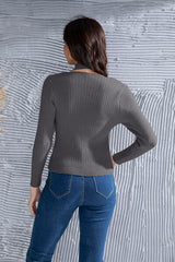 Halter Neck Long Sleeve Sweater - Flyclothing LLC