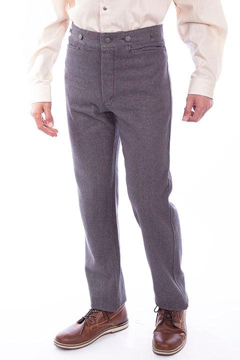 Scully CHARCOAL RAISED DOBBY STRIPE PANT - Flyclothing LLC