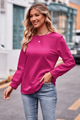 Round Neck Long Sleeve Tee - Flyclothing LLC