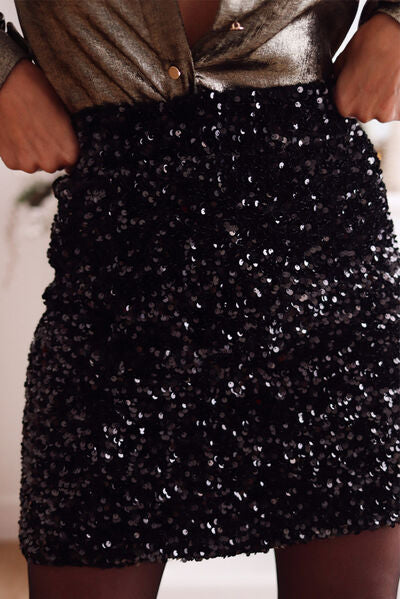 Sequin Mini Skirt - Flyclothing LLC