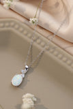 Opal Oval Pendant Chain Necklace - Flyclothing LLC