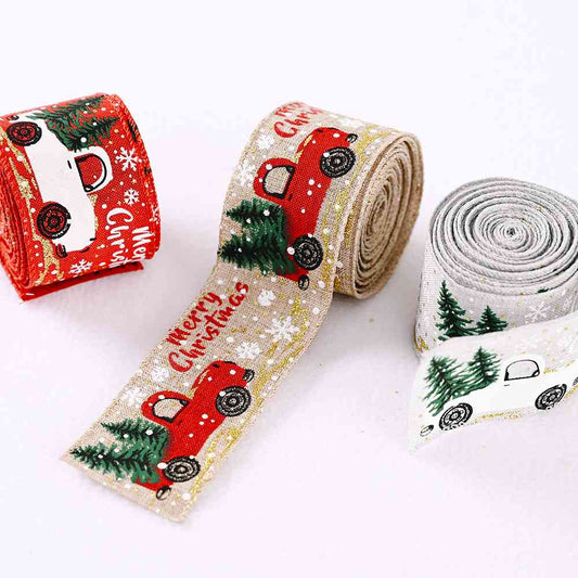 Car & Christmas Tree Ribbon - Trendsi