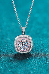 Moissanite Geometric Pendant Necklace - Flyclothing LLC