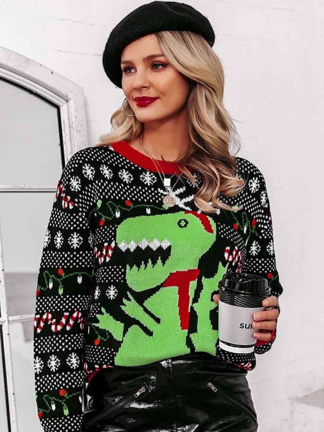 Christmas Round Neck Sweater - Flyclothing LLC