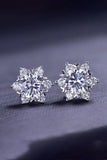 2 Carat Moissanite Floral Stud Earrings - Flyclothing LLC