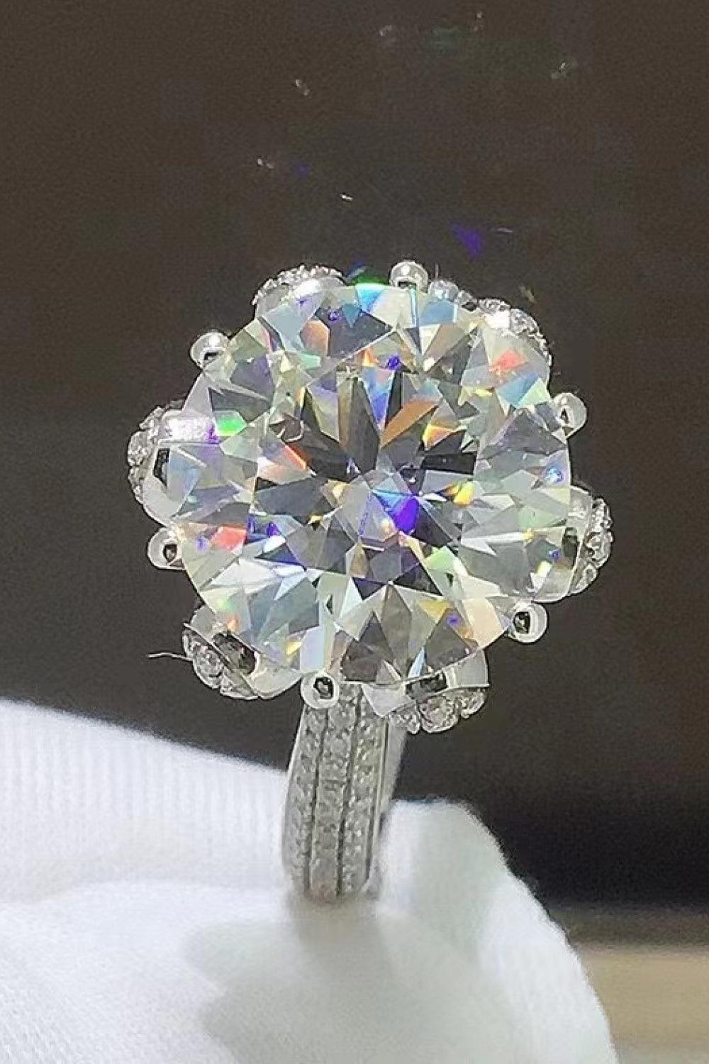 5 Carat  Moissanite Side Stone Ring - Flyclothing LLC