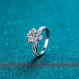 1 Carat Moissanite 925 Sterling Silver Ring - Flyclothing LLC