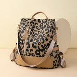 Leopard PU Leather Backpack Bag - Flyclothing LLC