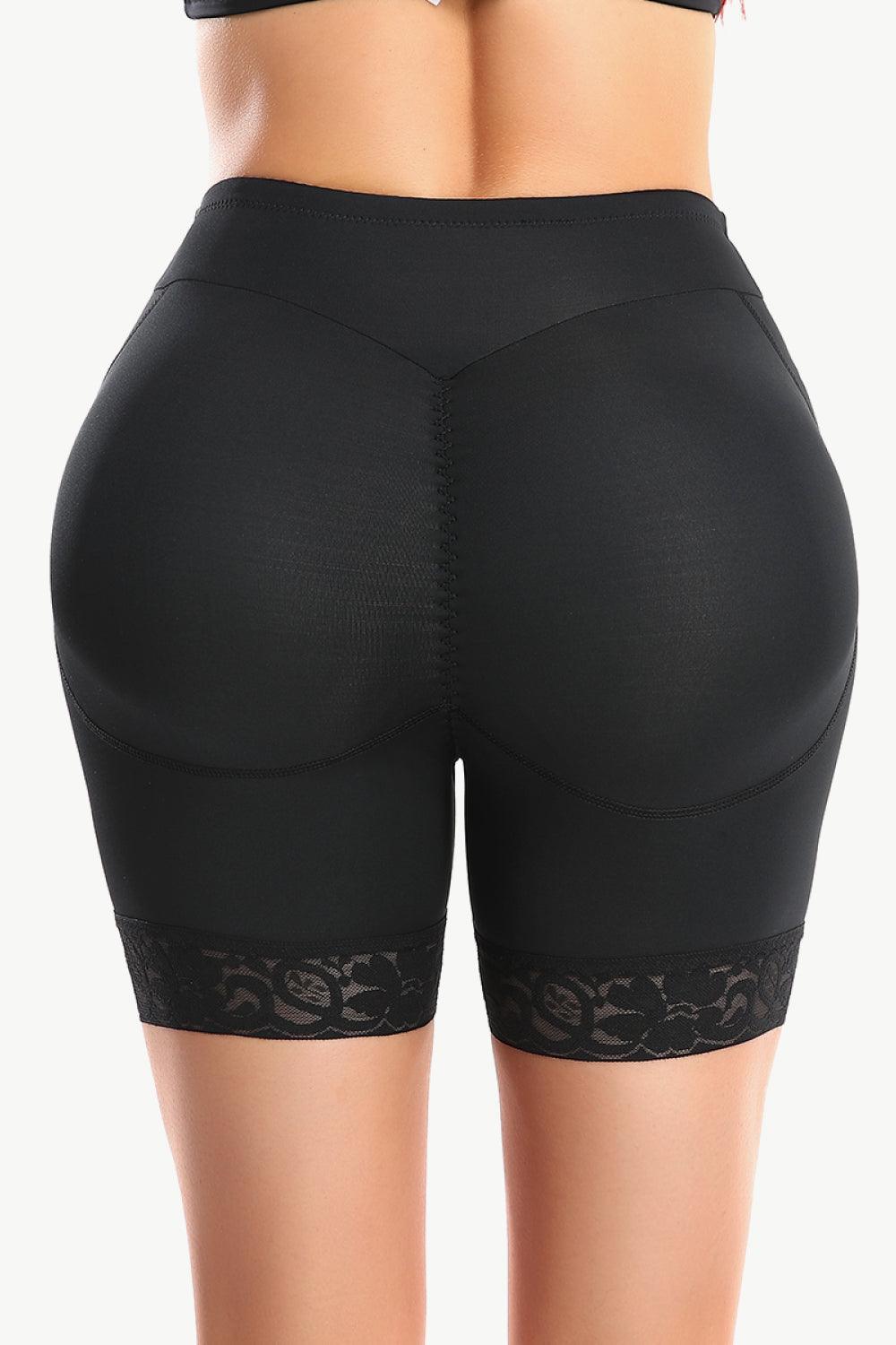 Full Size Lace Trim Lifting Pull-On Shaping Shorts - Flyclothing LLC