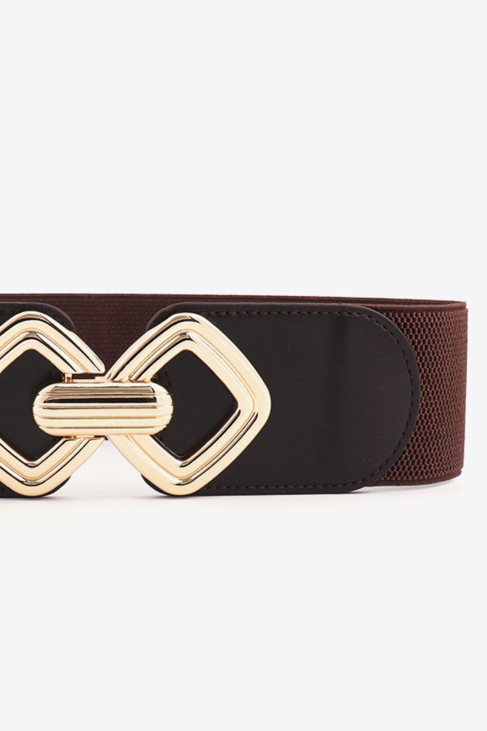 Geometric Buckle Elastic Wide Belt - Flyclothing LLC