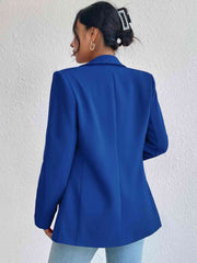 Shawl Collar Long Sleeve Blazer - Flyclothing LLC