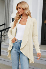 Open Front Long Sleeve Cardigan - Flyclothing LLC