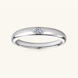 925 Sterling Silver Inlaid Moissanite Ring - Flyclothing LLC