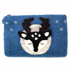 Hand Crafted Felt: Stag Pouch - Flyclothing LLC