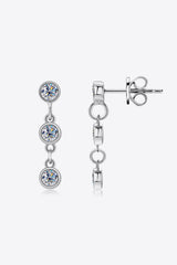 Moissanite 925 Sterling Silver Drop Earrings - Flyclothing LLC