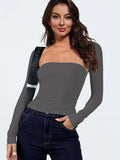 Cutout Raglan Sleeve Bolero and Tube Top - Flyclothing LLC