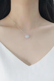 1 Carat Moissanite Floral Pendant Necklace - Flyclothing LLC