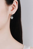 2 Carat Moissanite Heart-Shaped Drop Earrings - Flyclothing LLC