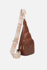 PU Leather Sling Bag - Trendsi