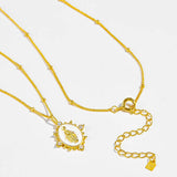 18K Gold-Plated Spring Ring Closure Pendant Necklace - Flyclothing LLC