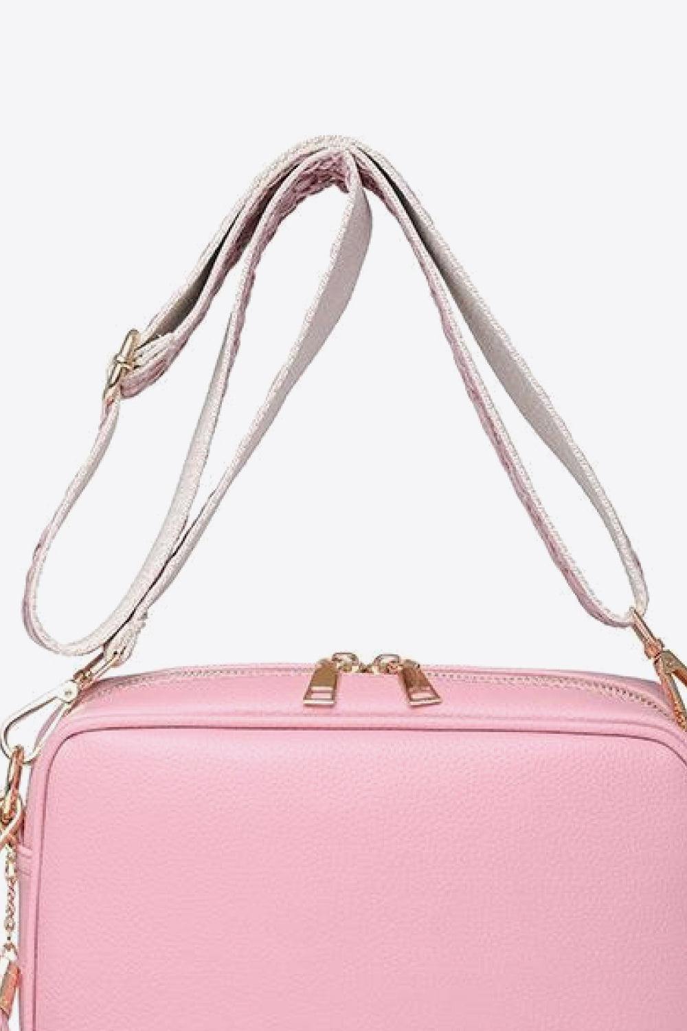 PU Leather Tassel Crossbody Bag - Trendsi