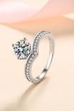 925 Sterling Silver Ring with 1 Carat Moissanite - Flyclothing LLC