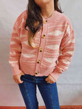 Color Block Button Front Cardigan - Flyclothing LLC