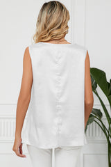 Ruched Cowl Neck Tank - Flyclothing LLC