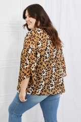 Melody Wild Muse Full Size Animal Print Kimono in Camel - Flyclothing LLC