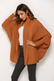 Open Front Dolman Sleeve Longline Cardigan - Flyclothing LLC