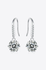 6-Prong Moissanite Drop Earrings - Flyclothing LLC