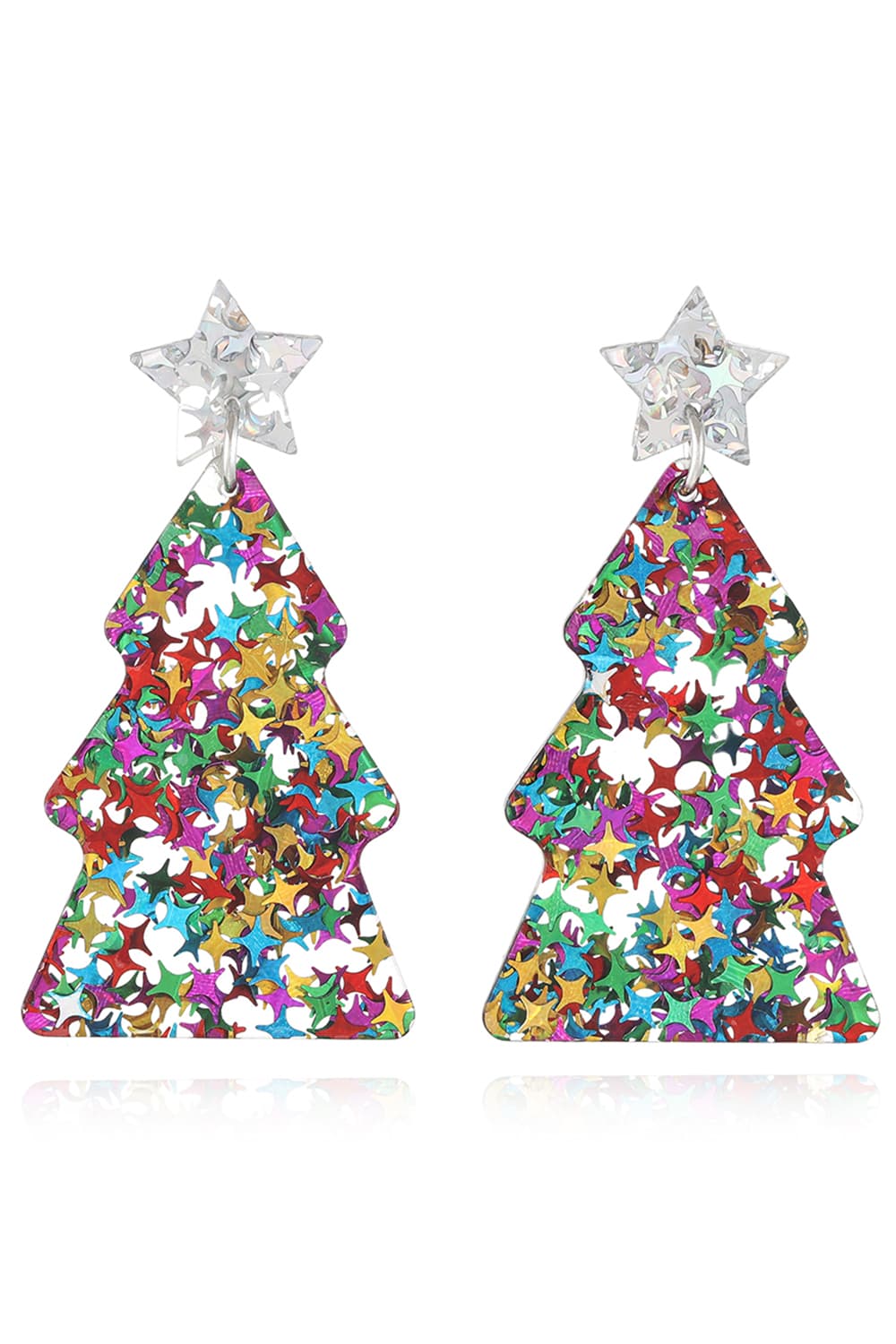 Christmas Tree Acrylic Earrings - Trendsi