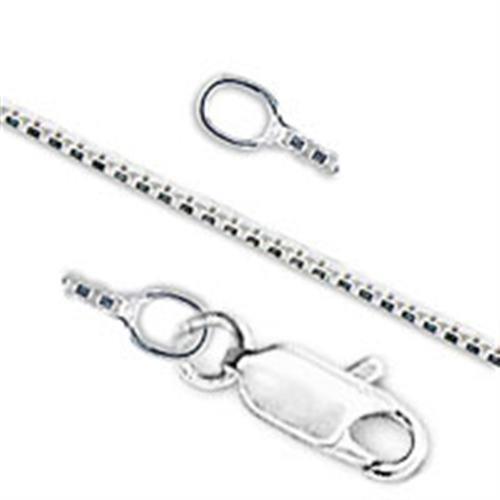 Alamode High-Polished 925 Sterling Silver Chain with No Stone - Alamode