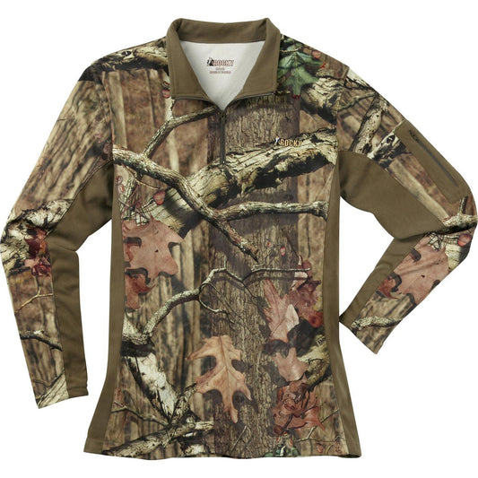 Rocky Women's SilentHunter 1/4 Zip Camo Shirt - Rocky