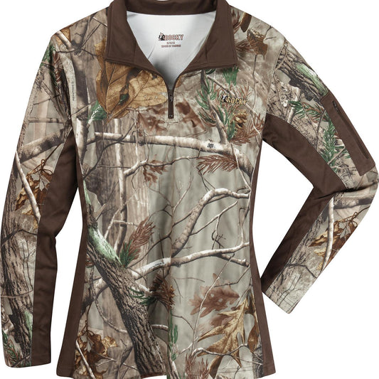 Rocky Women's SilentHunter 1/4 Zip Camo Shirt - Rocky