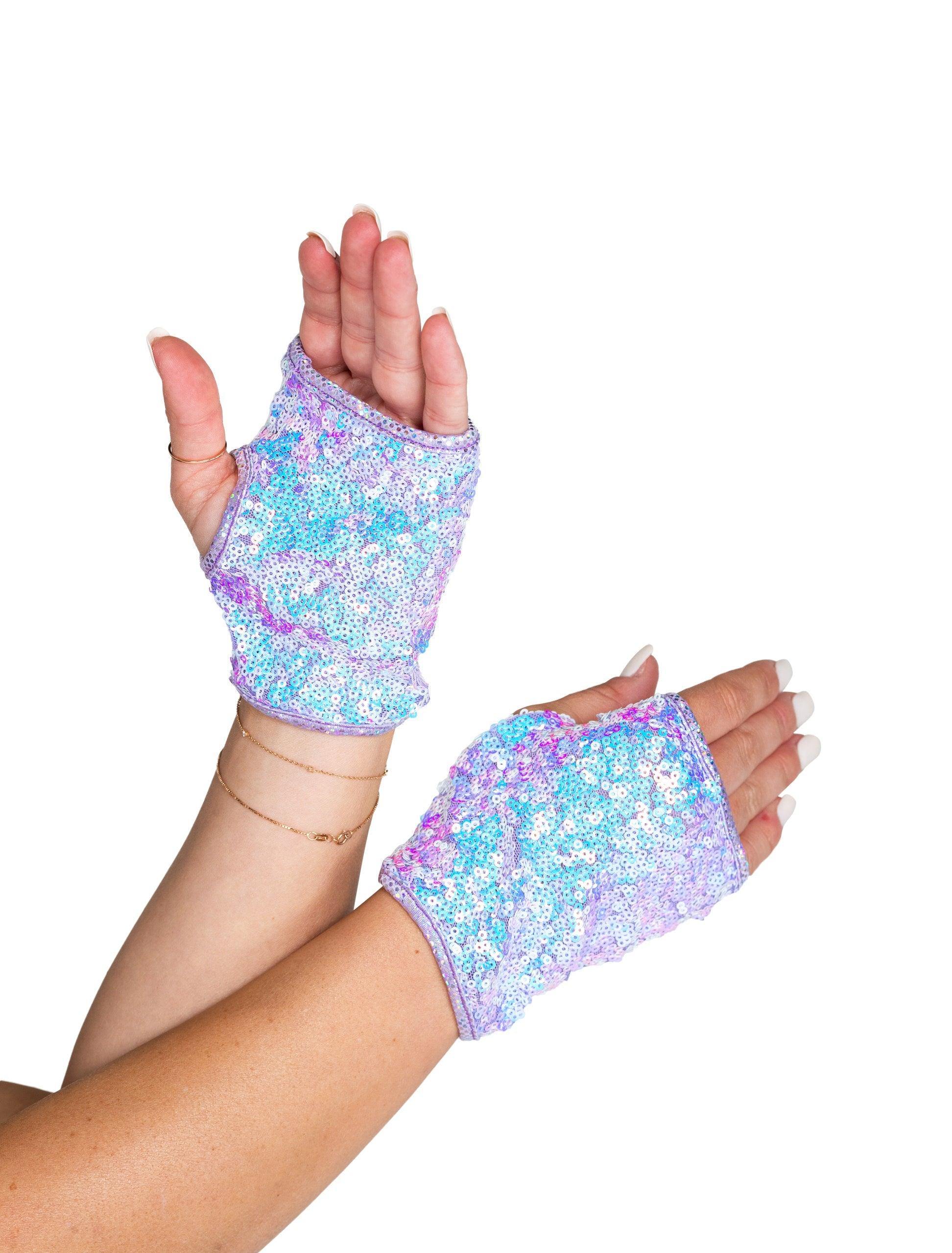 Roma Costume Open Finger Sequin Gloves - Flyclothing LLC