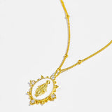 18K Gold-Plated Spring Ring Closure Pendant Necklace - Flyclothing LLC