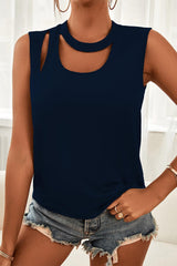 Cutout Sleeveless Top - Flyclothing LLC