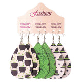 Halloween PU Teardrop Earrings Set - Flyclothing LLC