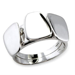 Alamode Rhodium Brass Ring with No Stone - Flyclothing LLC