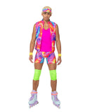 Roma Costume 6189 6PC Mens Retro Rollerblade Stud