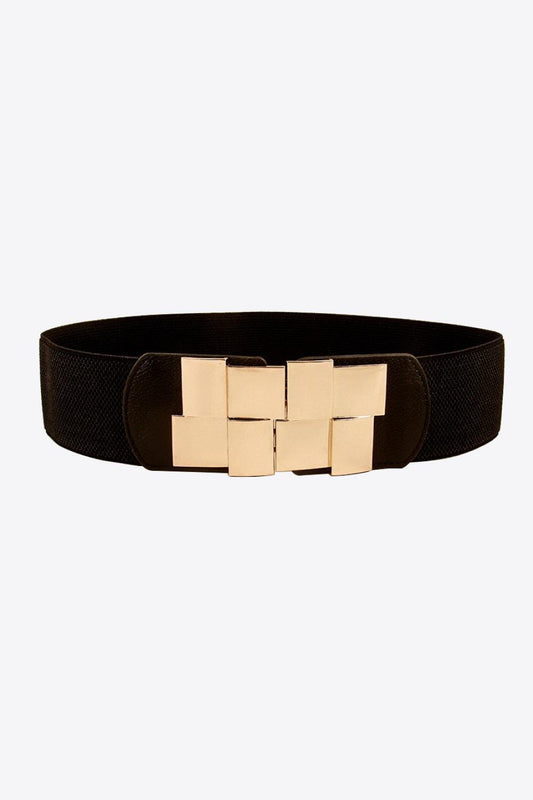 Geometric Buckle Elastic Wide Belt - Flyclothing LLC