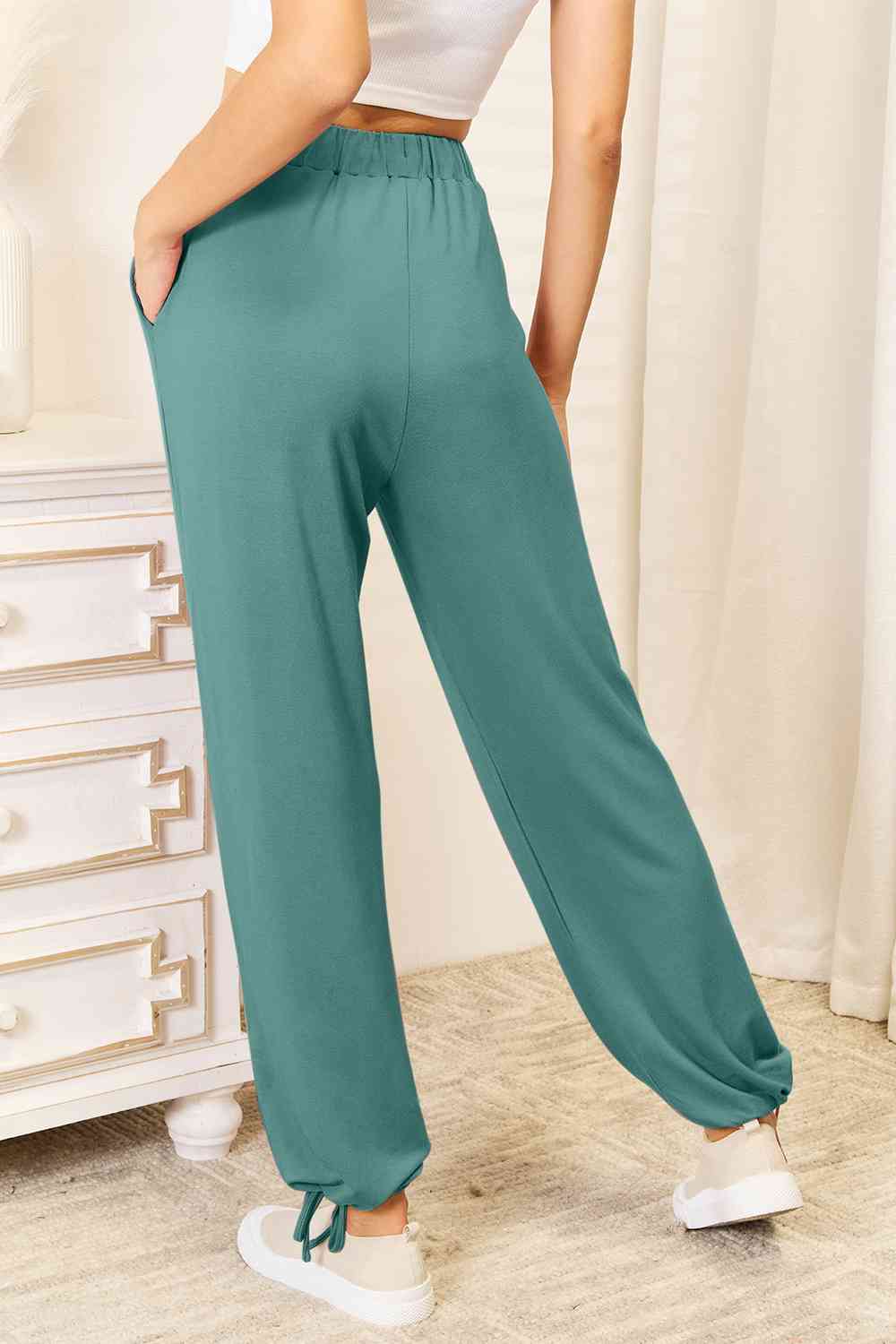 Basic Bae Full Size Soft Rayon Drawstring Waist Pants with Pockets - Flyclothing LLC