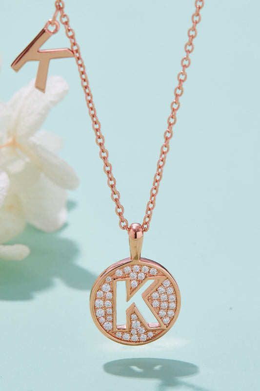 Moissanite K to T Pendant Necklace - Flyclothing LLC