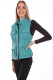 Scully Leather Teal Women's Multi Pocket Womens Vest - Flyclothing LLC