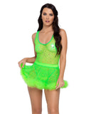 Roma Costume Sheer Dotted Romper - Flyclothing LLC